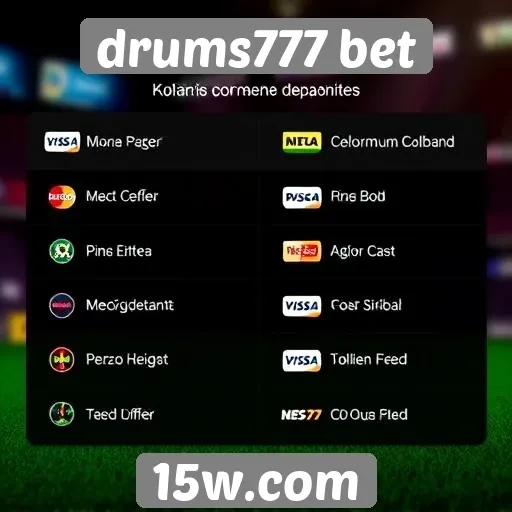 Métodos de pagamento aceitos no drums777 bet